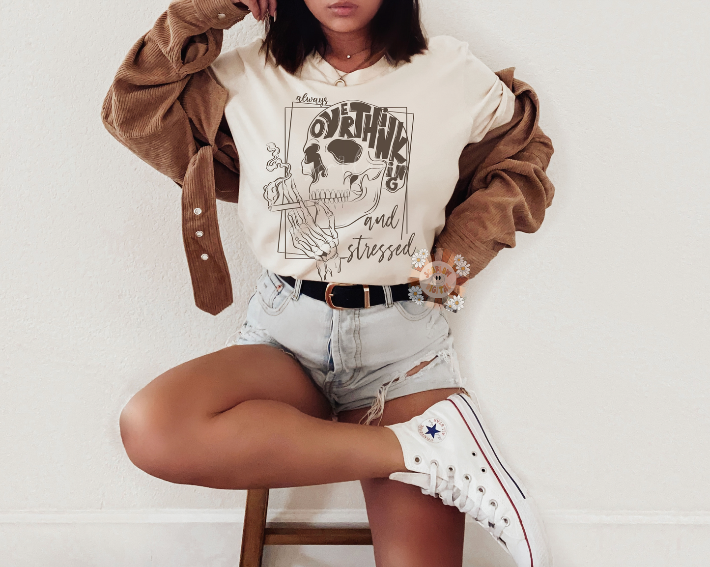 Always Overthinking & Stressed PNG-Skeleton Sublimation Digital Design Download-skull png, skeleton png, mental health png, adult humor png