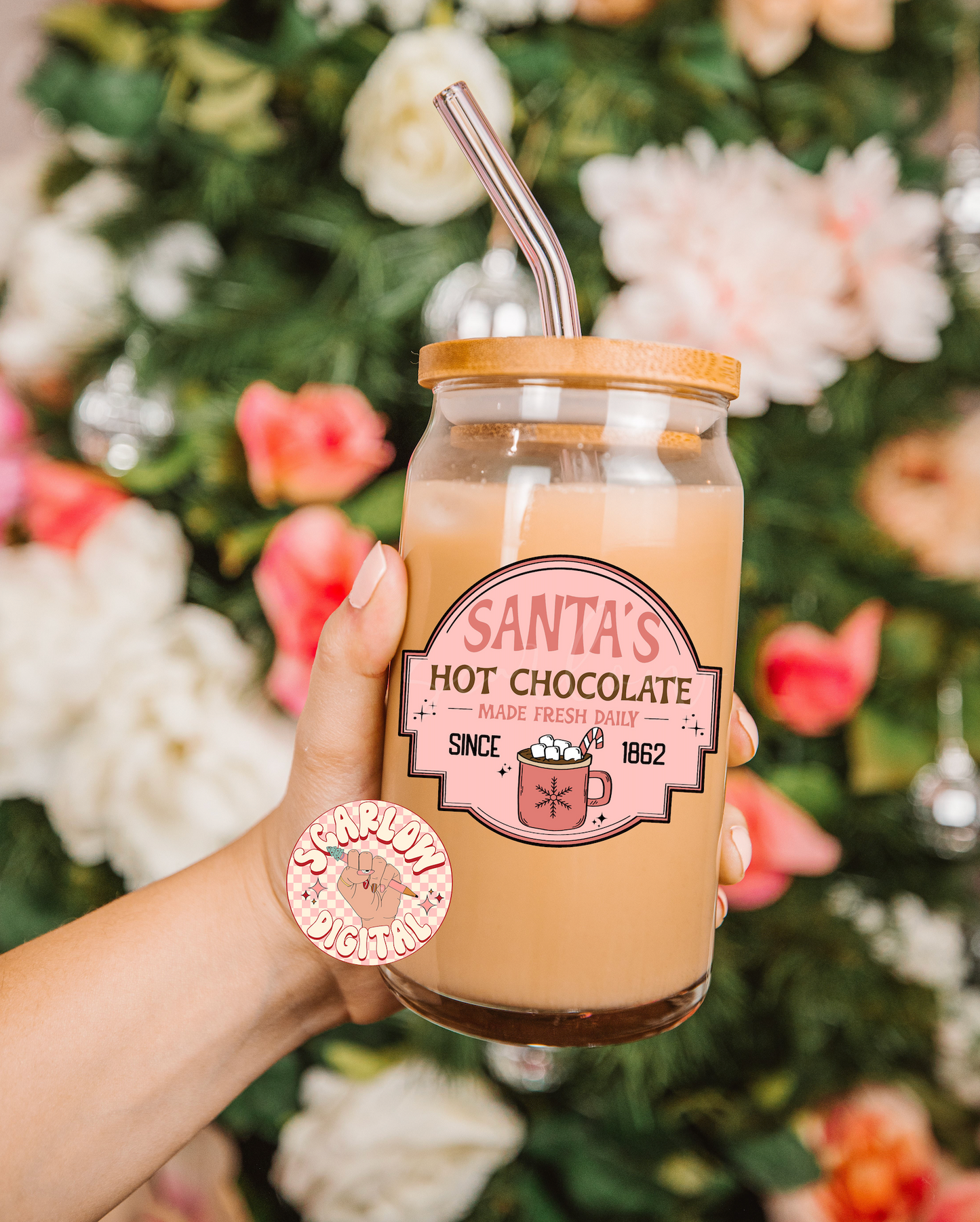 Santa's Hot Chocolate PNG Digital Design