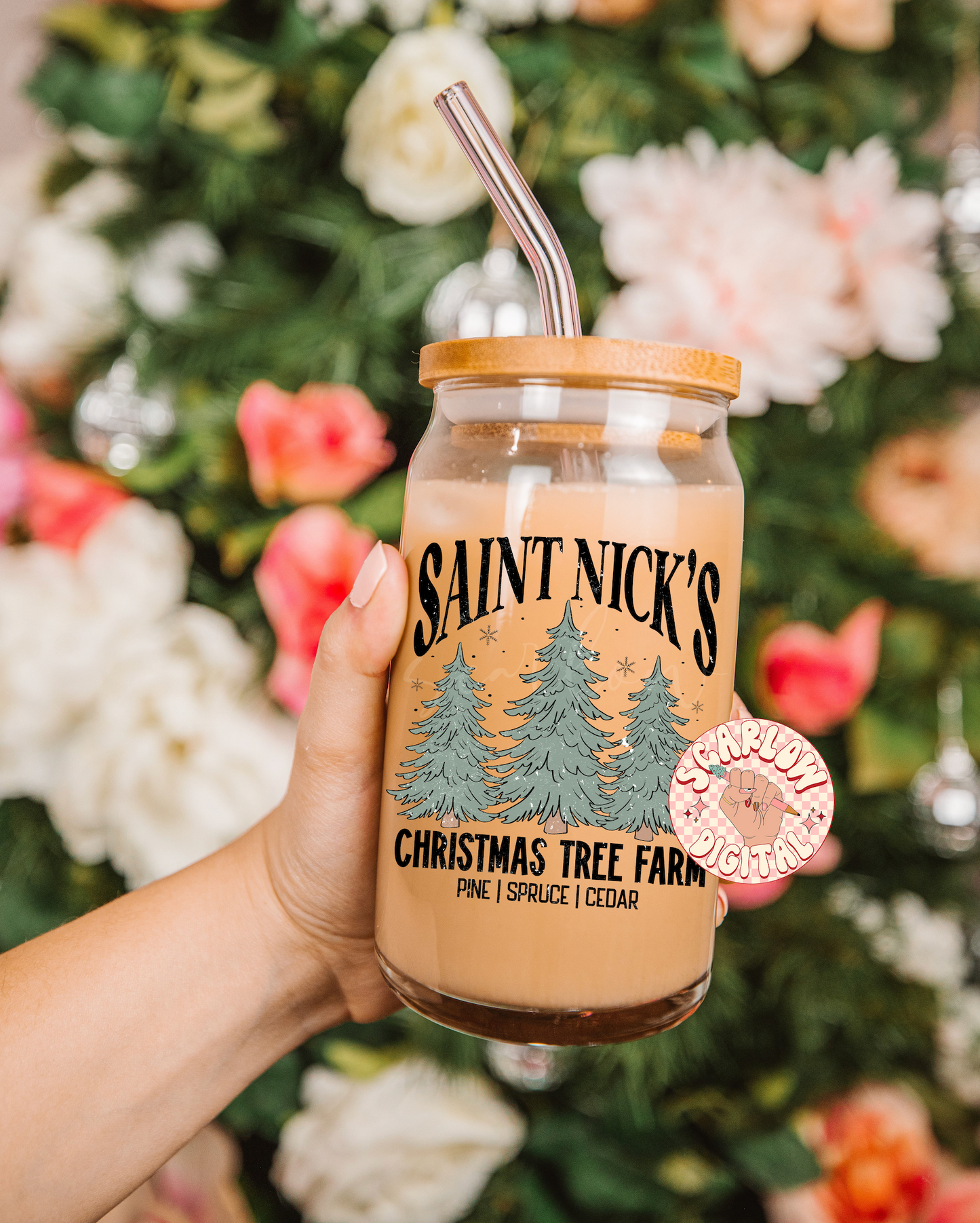 Saint Nick's Christmas Tree Farm PNG Digital Design