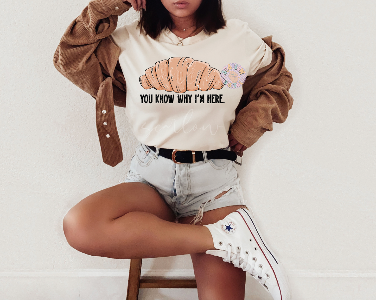 You Know Why I'm Here PNG-Croissant Sublimation Digital Design Download-funny food png, thanksgiving png, sarcastic png, adult humor png