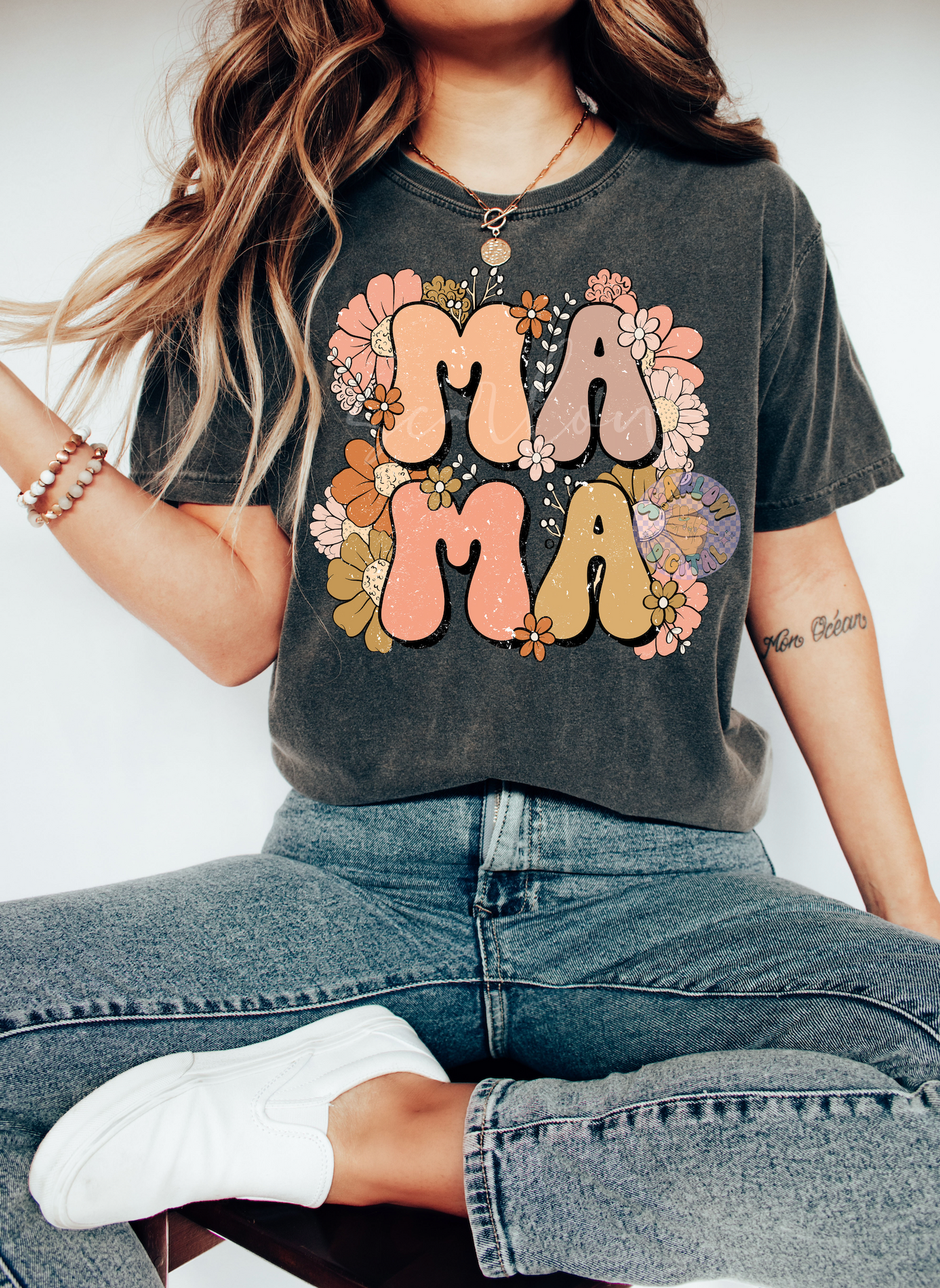 Floral Mama PNG Sublimation Digital Design Download, flowers png, png for moms, mama png design, trendy mama png, fall mama png designs