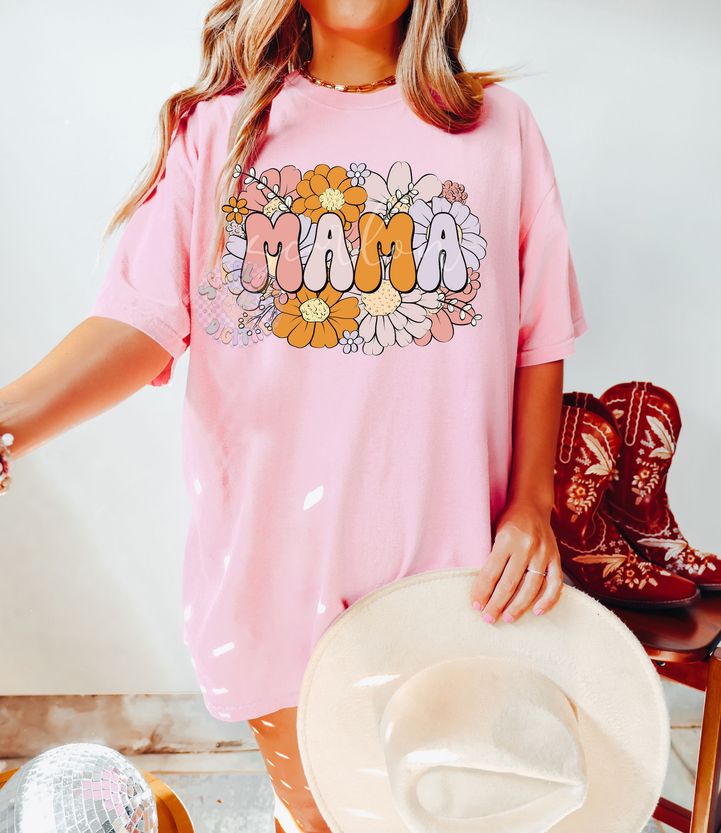 Floral Mama PNG Sublimation Digital Design Download, flowers png, png for moms, mama png, trendy mama png, preppy mama designs, boho mom png