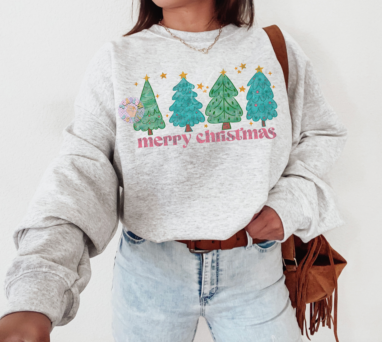 Christmas Trees PNG Sublimation Digital Design Download, funky christmas png, girly christmas png, retro christmas png, pastel christmas png