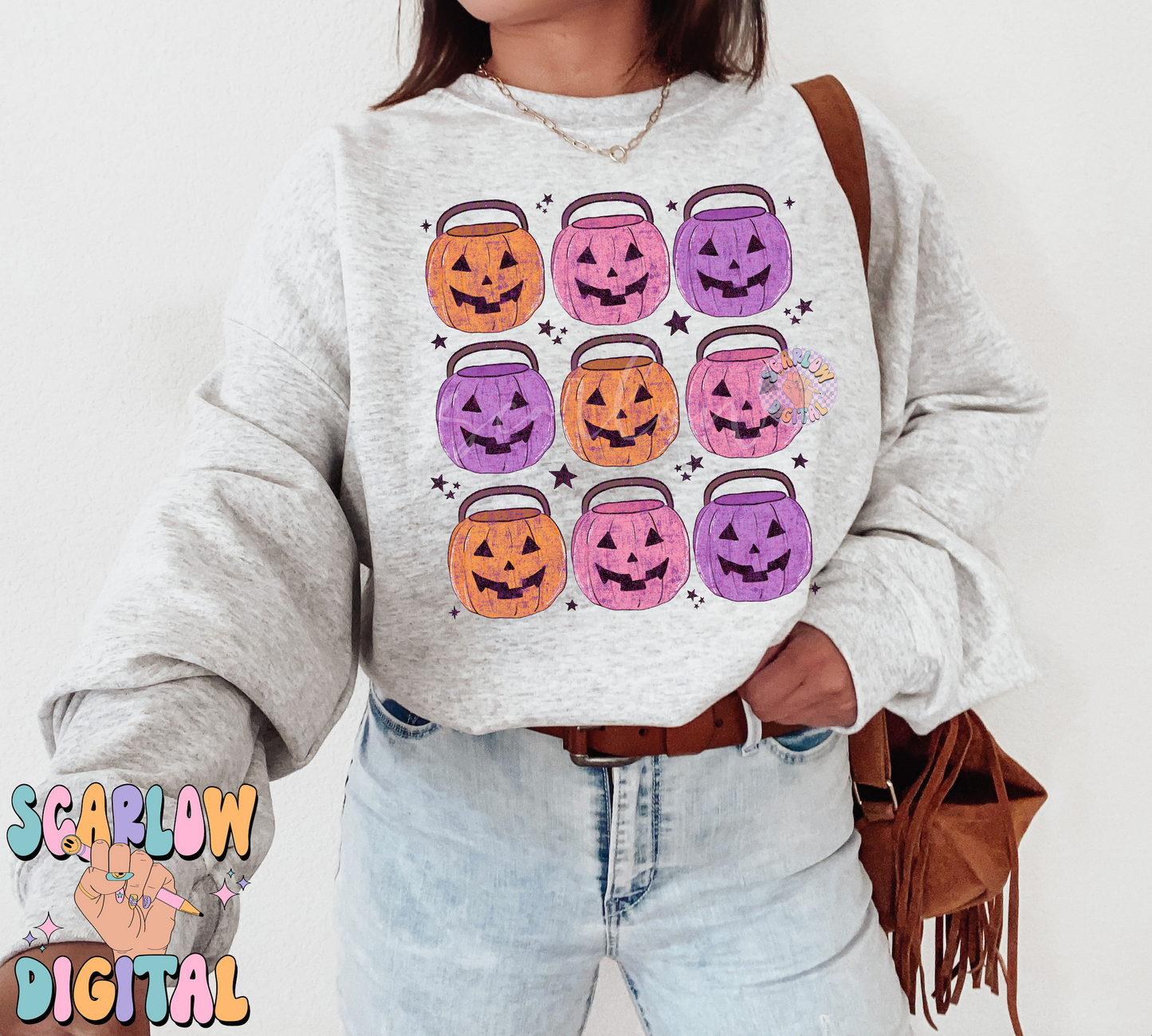 Pumpkin Buckets PNG Digital Design