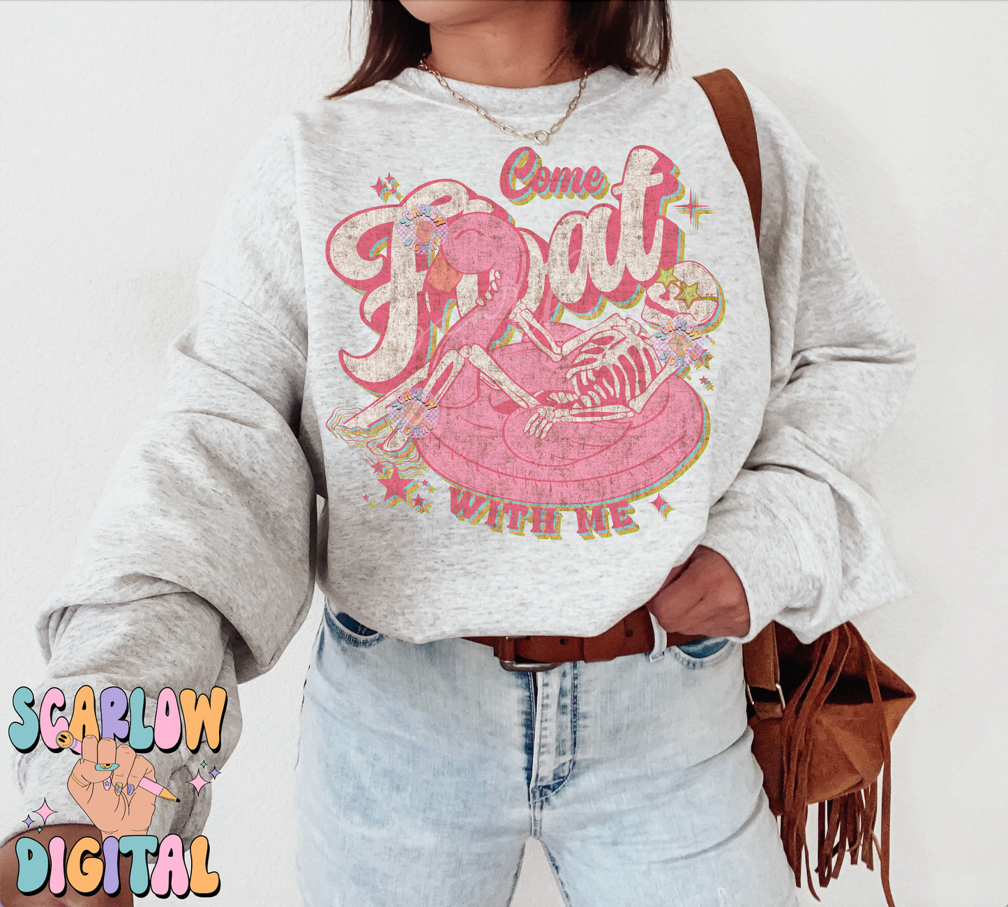 Float With Me PNG Digital Design Download, skeleton png, summer png, pool float png, flamingo png, funny png, swimming png, trendy png files