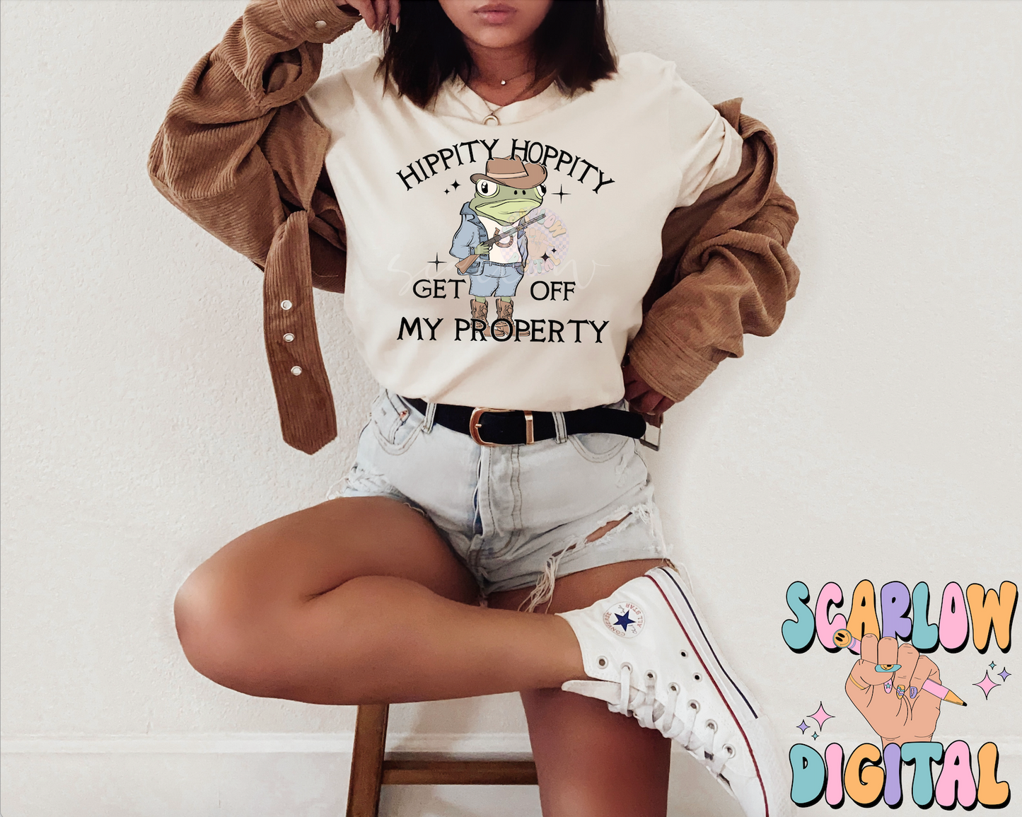 Hippity Hoppity Get Off My Property PNG Digital Design Download, cowboy png, western png, frog png, funny png, adult png, trendy png design
