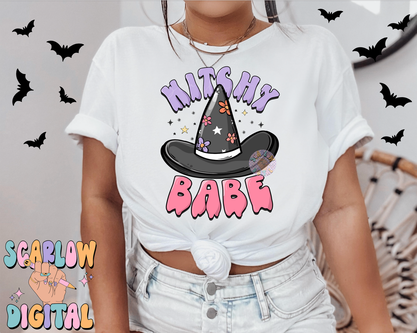 Witchy Babe PNG Digital Design Download