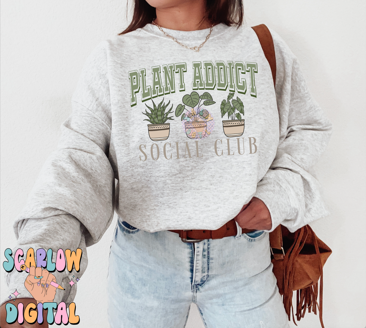 Plant Addict Social Club PNG Digital Design
