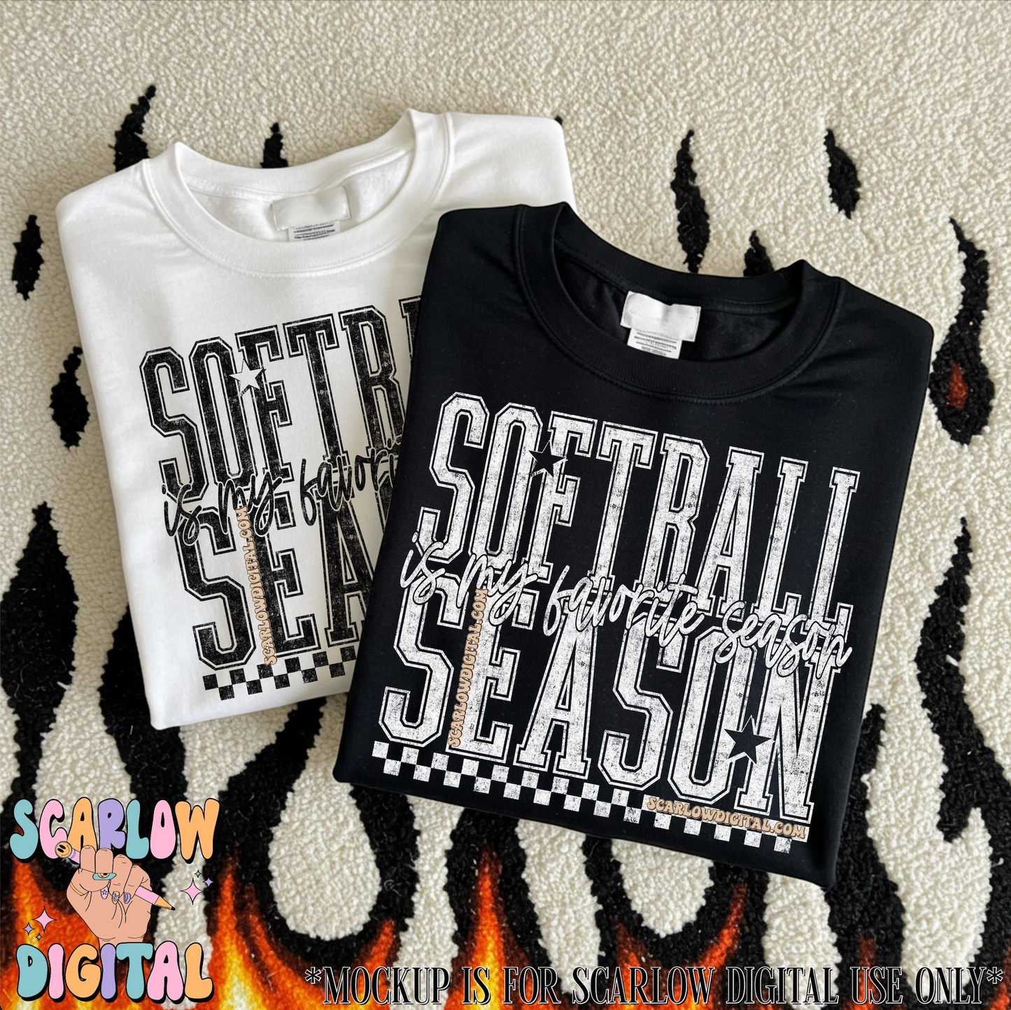 Softball Season is My Favorite Season PNG Digital Design