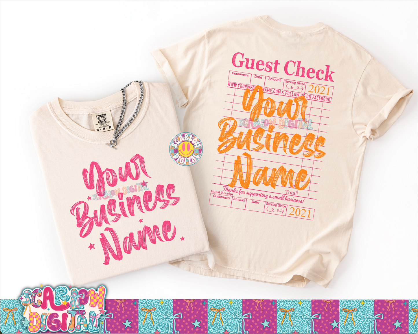 Small Business Custom Design + FRONT/POCKET CUSTOM - REVIEW DESCRIPTION BEFORE PURCHASING