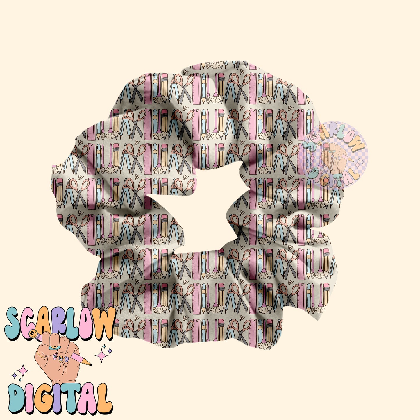 School Doodles Seamless Pattern Digital Design