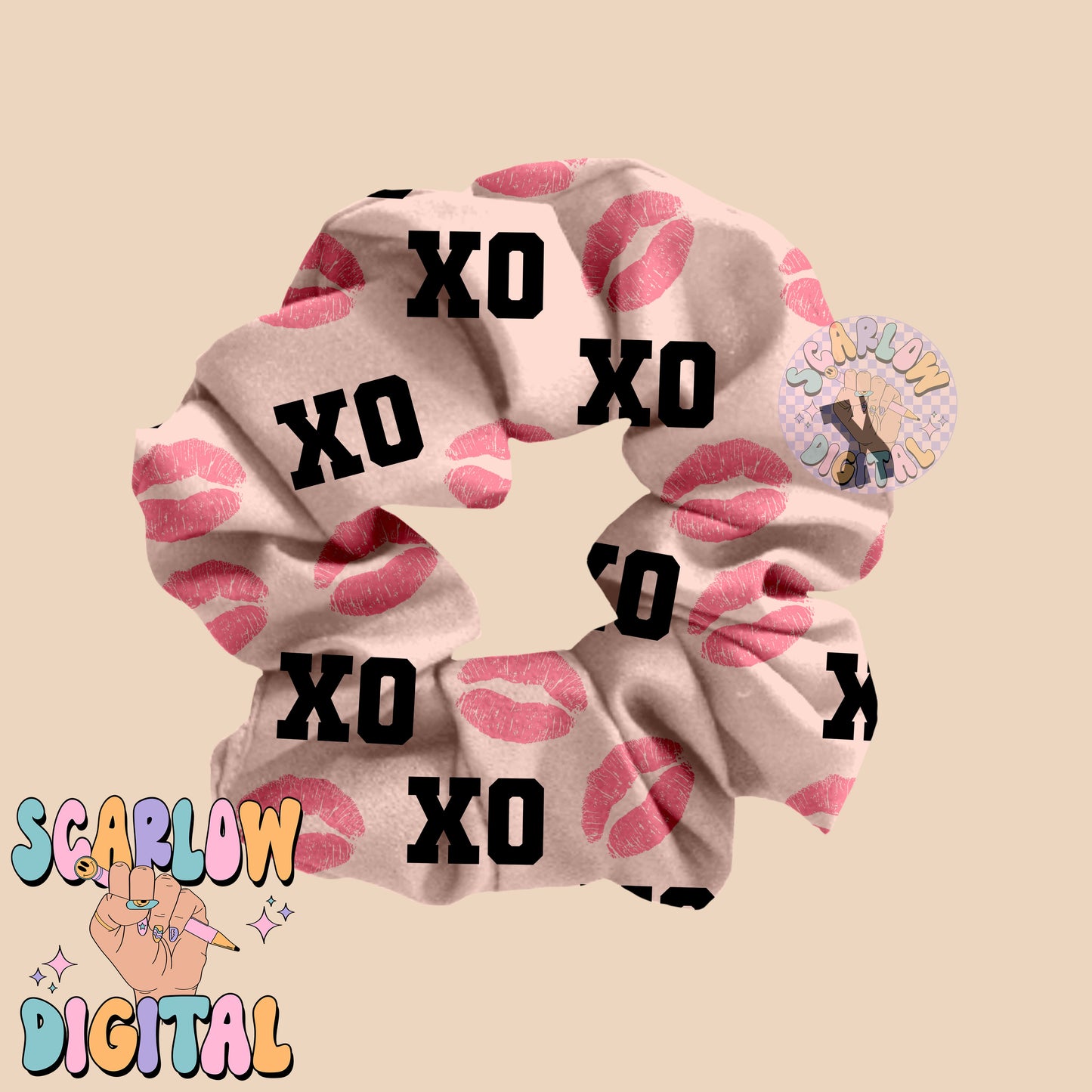 XoXo Seamless Pattern-Valentine's Day Sublimation Digital Design Download-kisses seamless file, vday designs, hearts seamless file designs