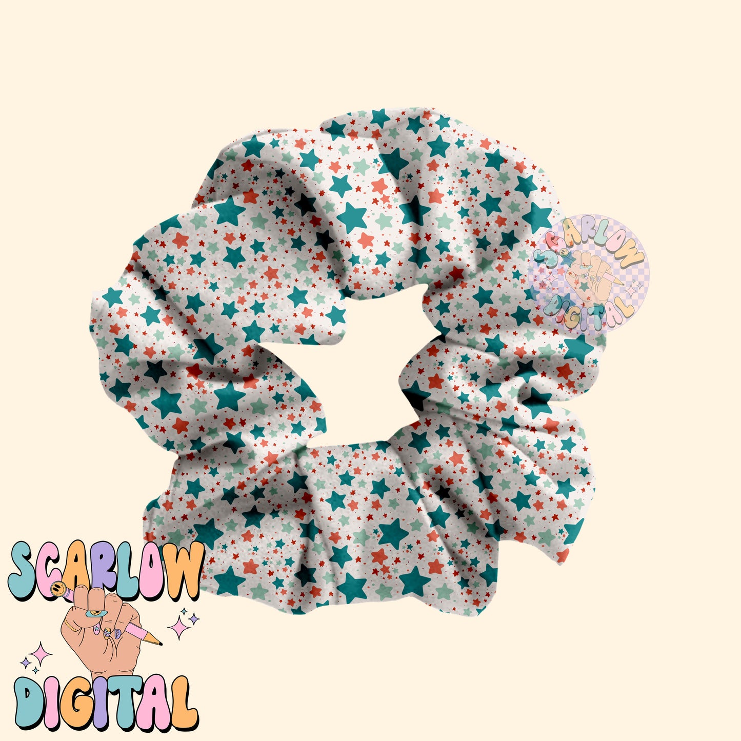 Patriotic Stars Seamless Pattern