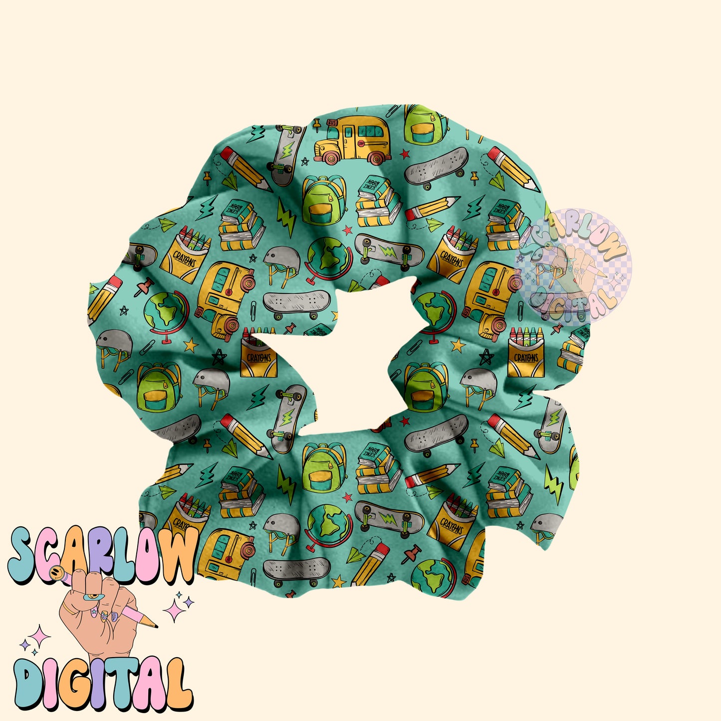 Boy Back to School Seamless Pattern Digital Design