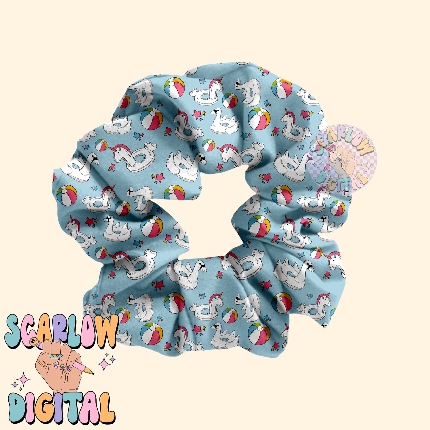 Pool Floats Seamless Pattern