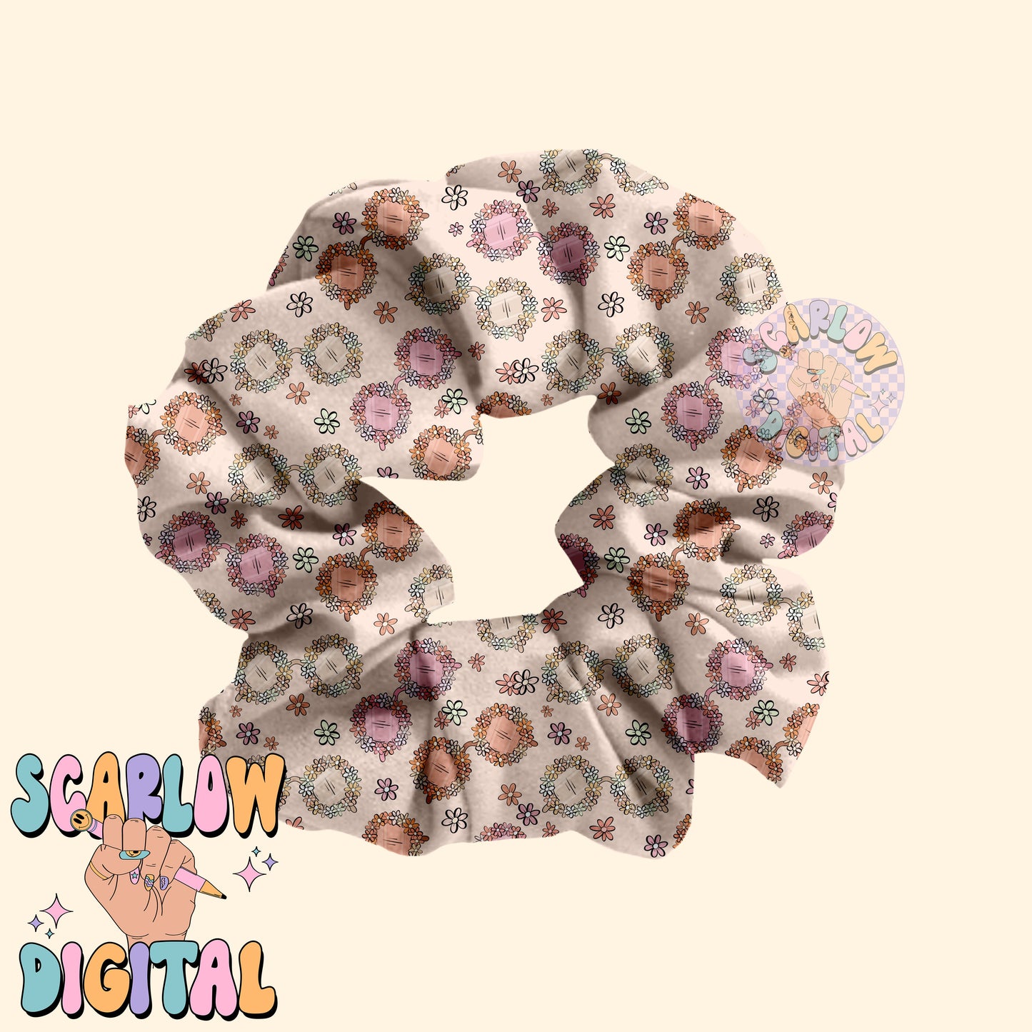 Floral Sunglasses Seamless Pattern-Summer Sublimation Digital Design Download-flowers seamless pattern, boho girly seamless, summer designs