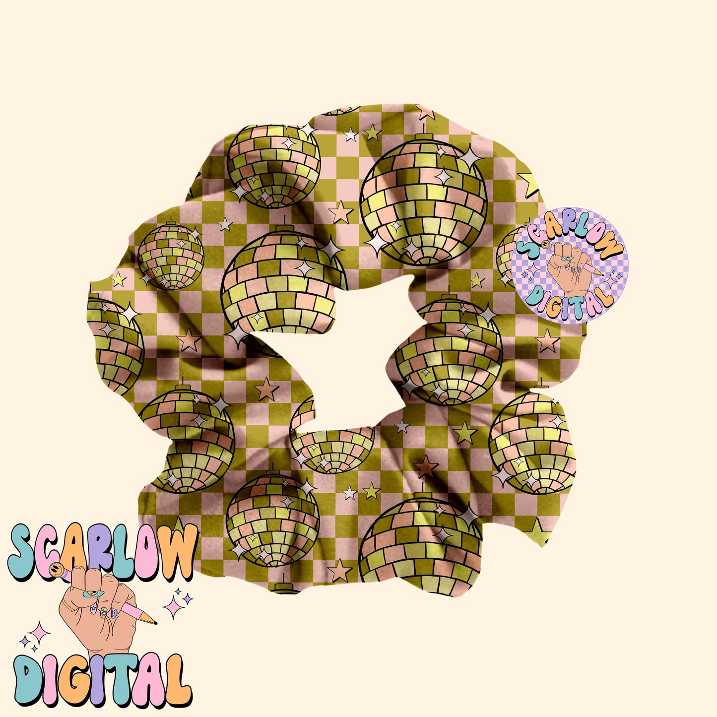 Retro Disco Balls Seamless Pattern-New Years Sublimation Digital Design Download-2025 seamless pattern, happy new year seamless pattern