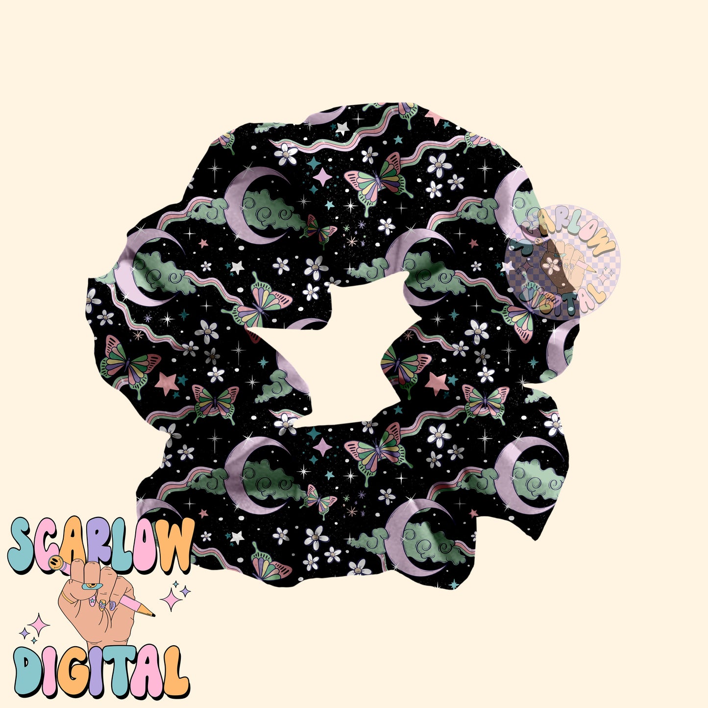 Dreamy Galaxy Seamless Pattern Digital Design