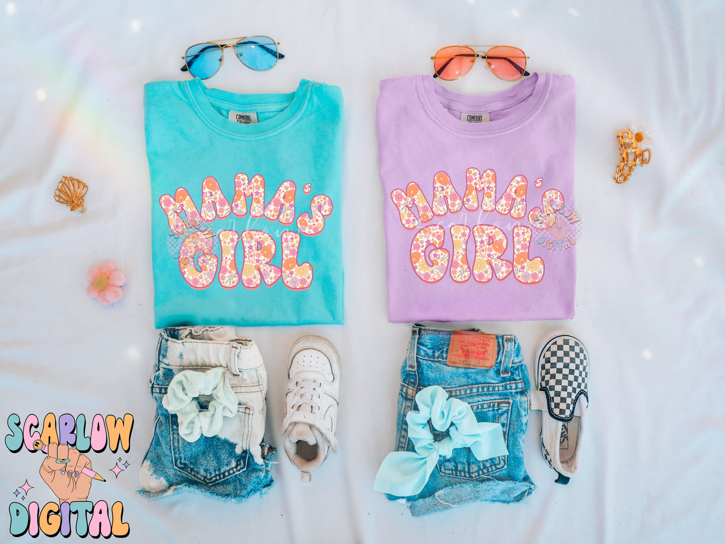 Floral Mama's Girl PNG Digital Design