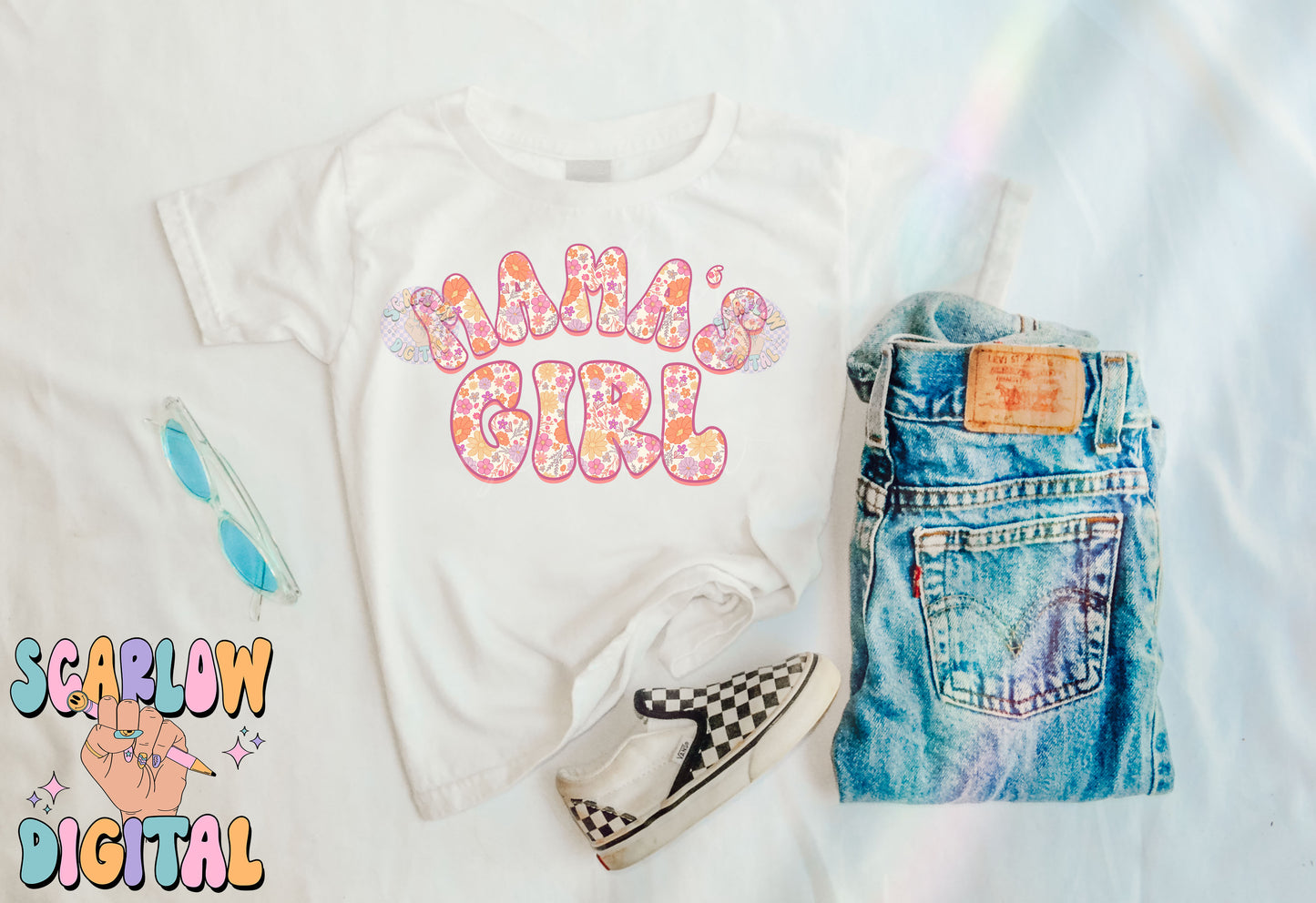 Floral Mama's Girl PNG Digital Design