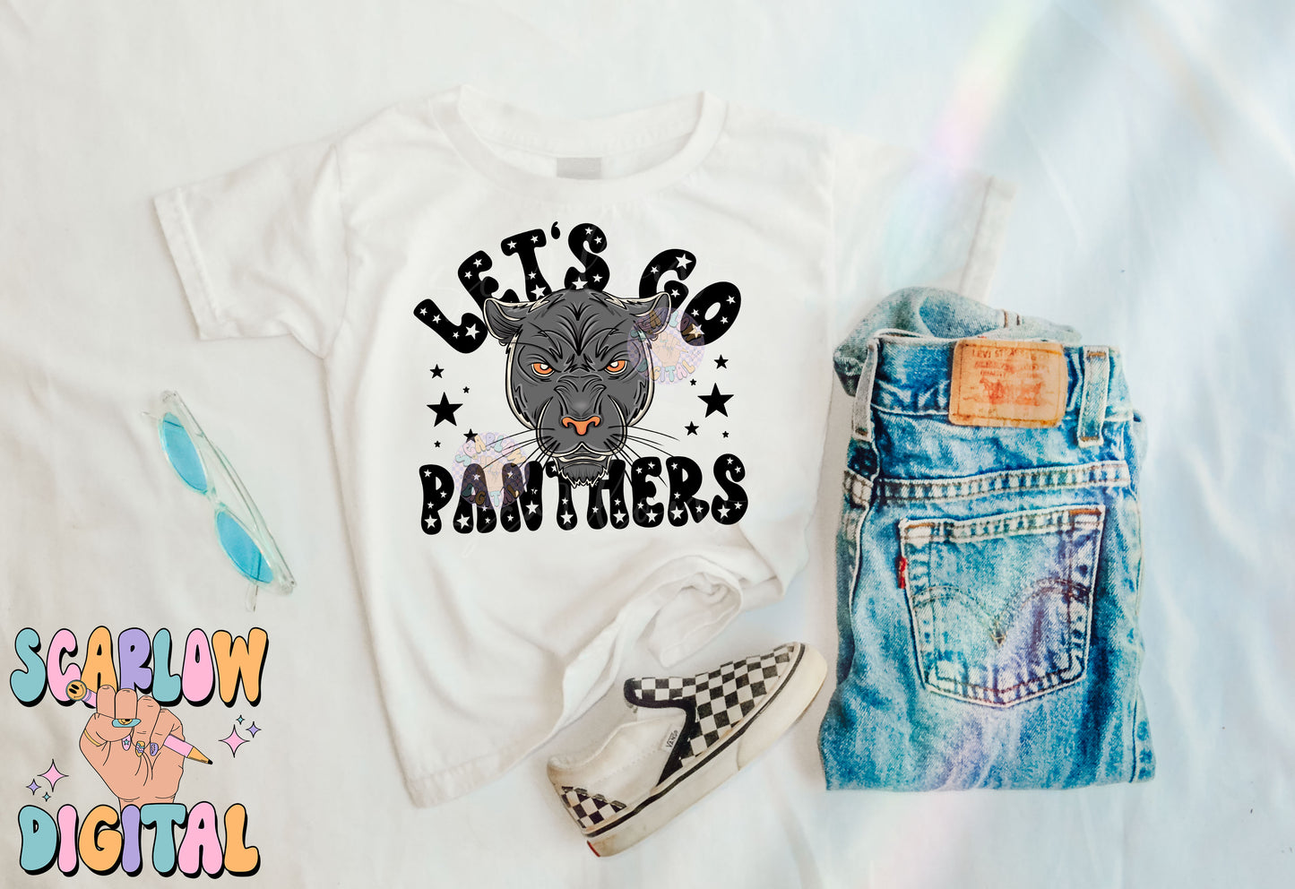 Panthers PNG Digital Design Download, sports mascot png, football png, baseball png, retro png, trendy png, sports tshirt design, school png