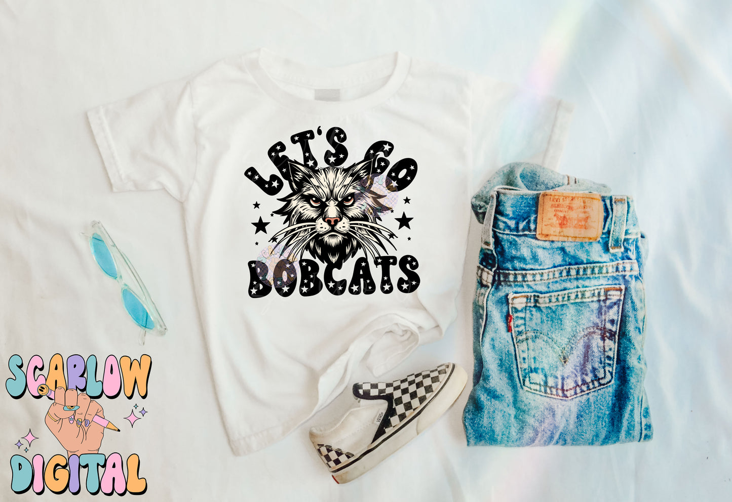 Bobcats PNG Digital Design Download, sports mascot png, football png, baseball png, retro png, trendy png, sports tshirt design, school png