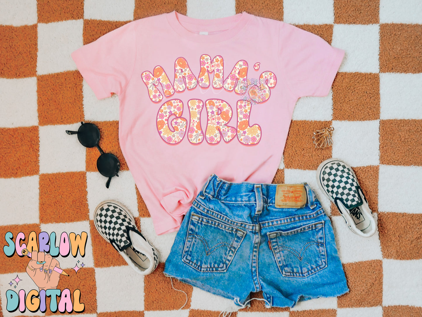 Floral Mama's Girl PNG Digital Design