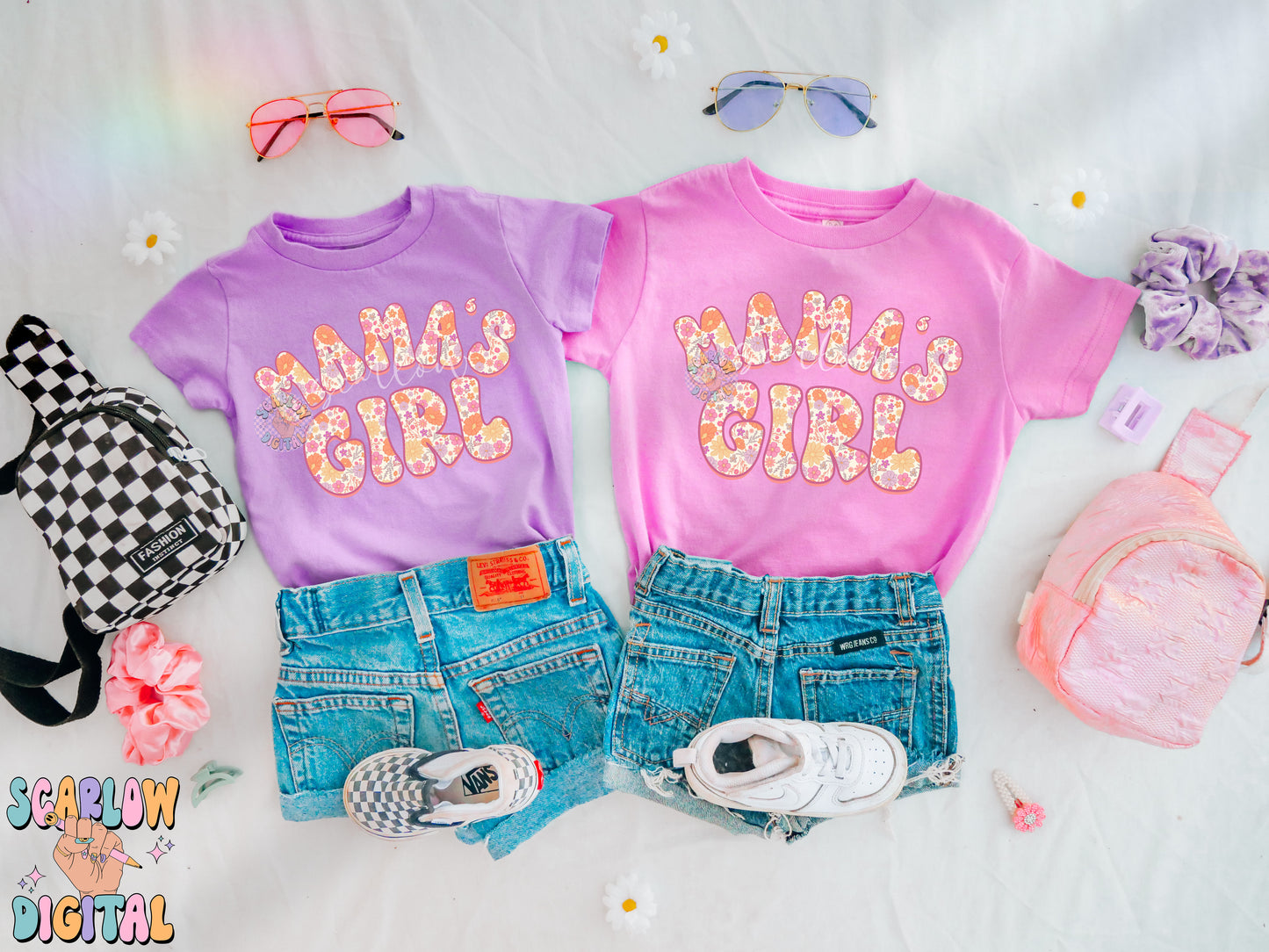 Floral Mama's Girl PNG Digital Design