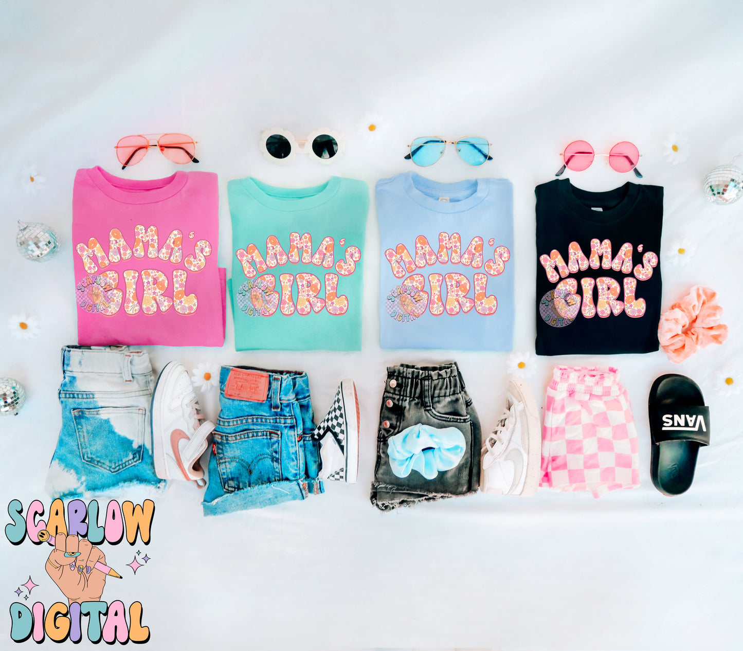 Floral Mama's Girl PNG Digital Design