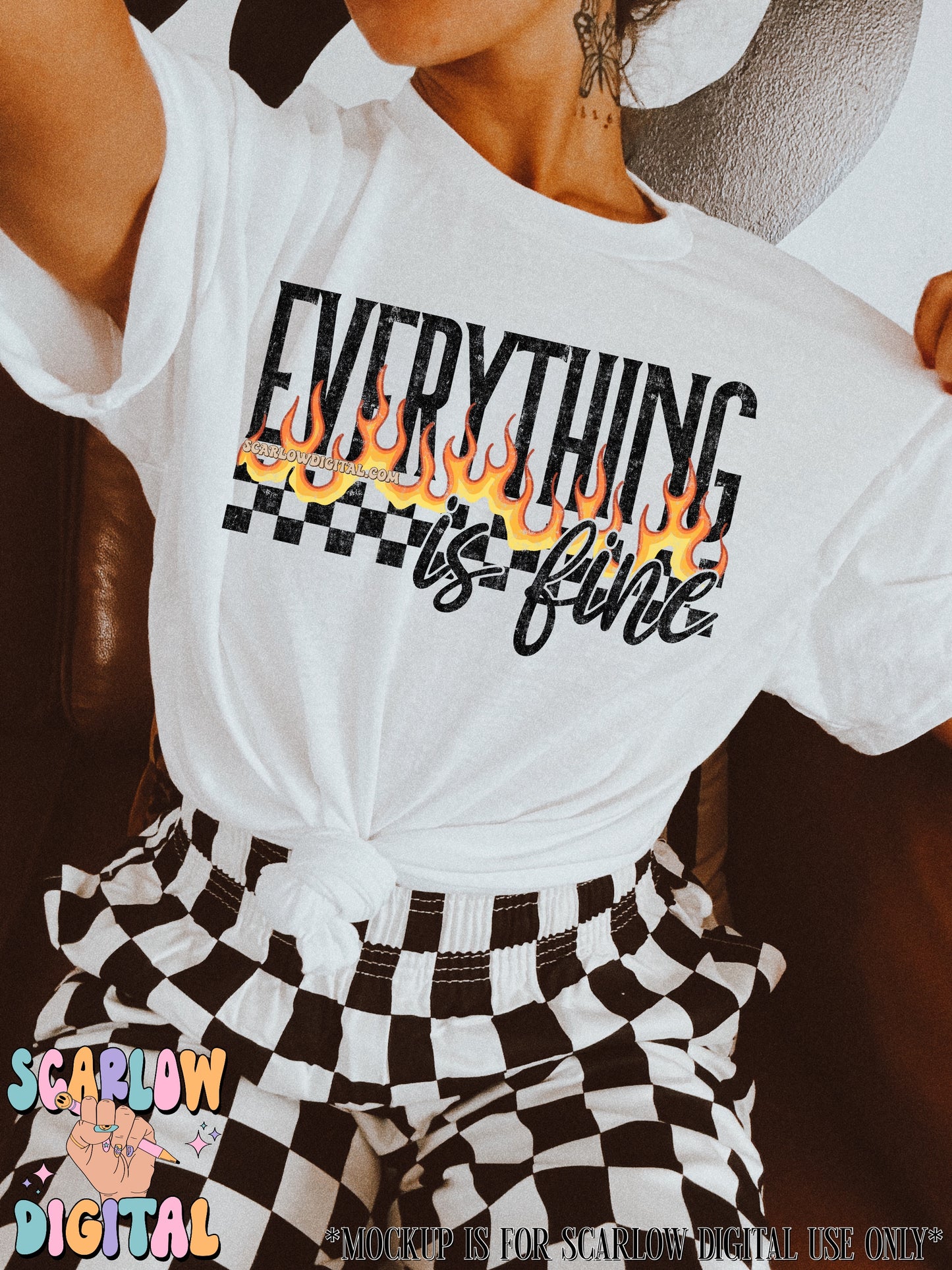 Everything is Fine PNG Digital Design