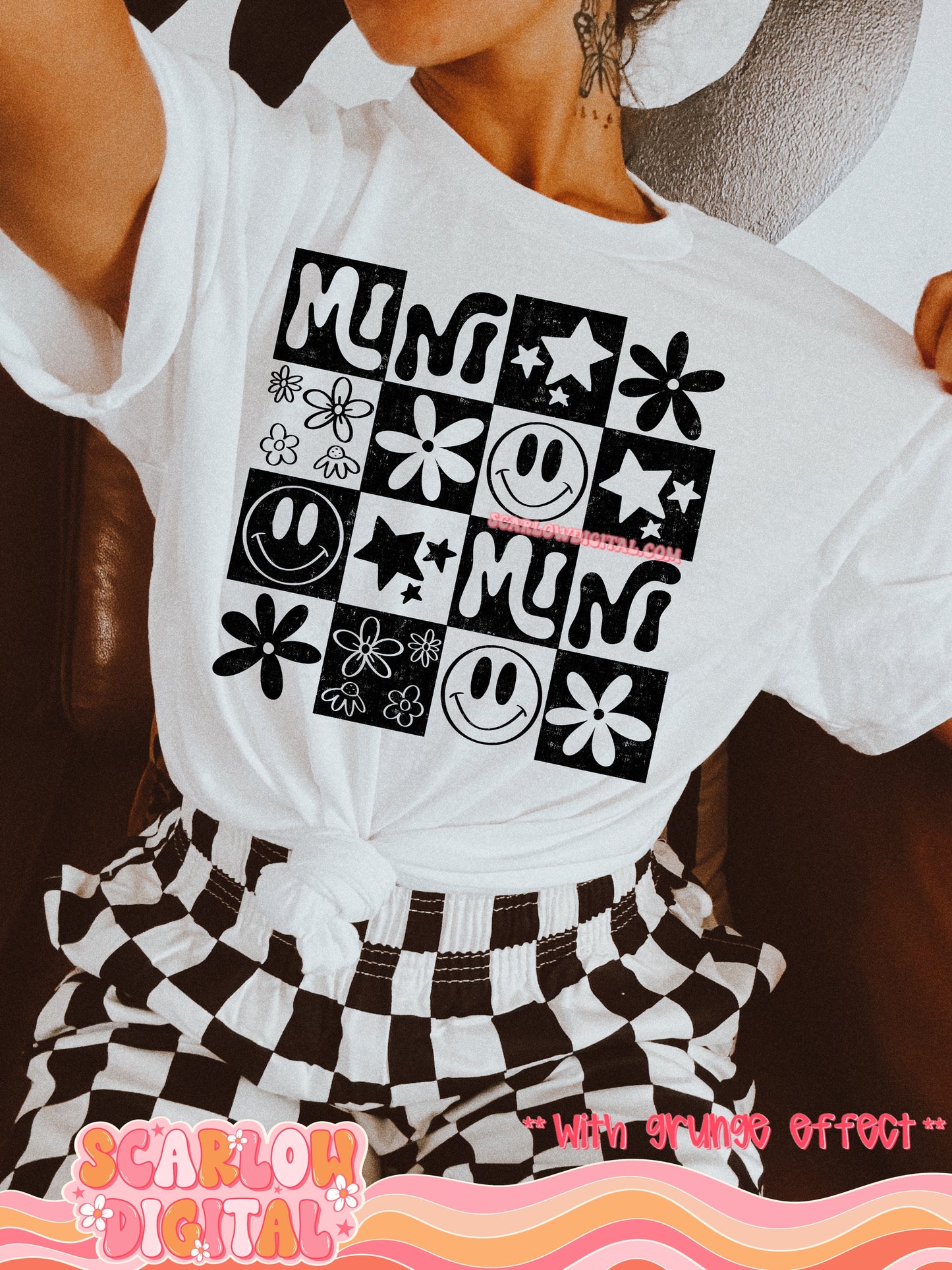 Checkered Mini PNG Digital Design