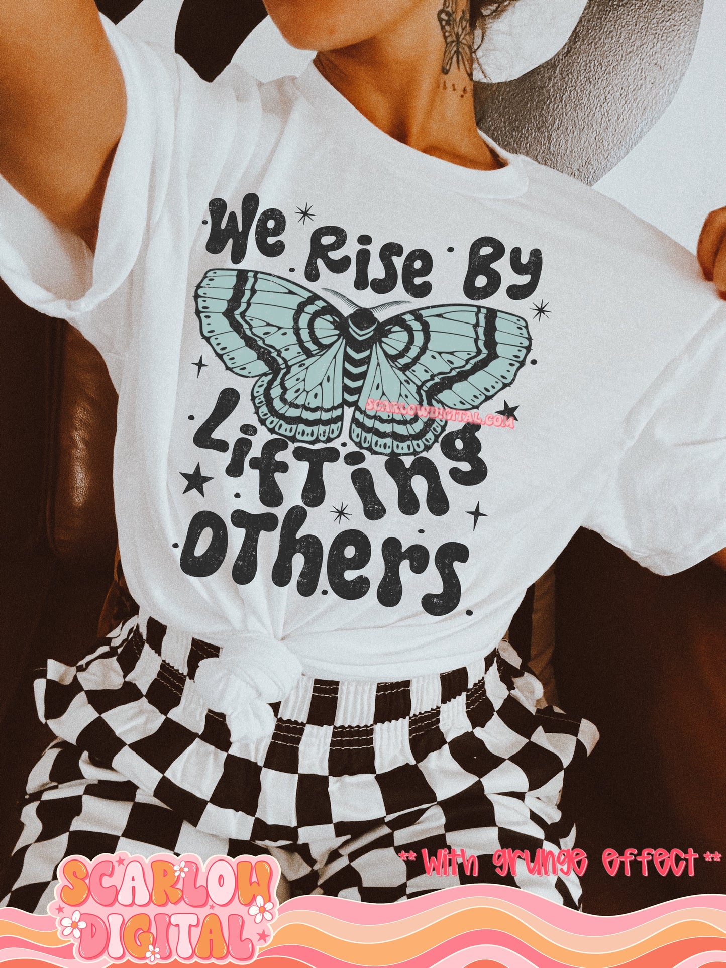 We Rise By Lifting Others PNG Digital Design