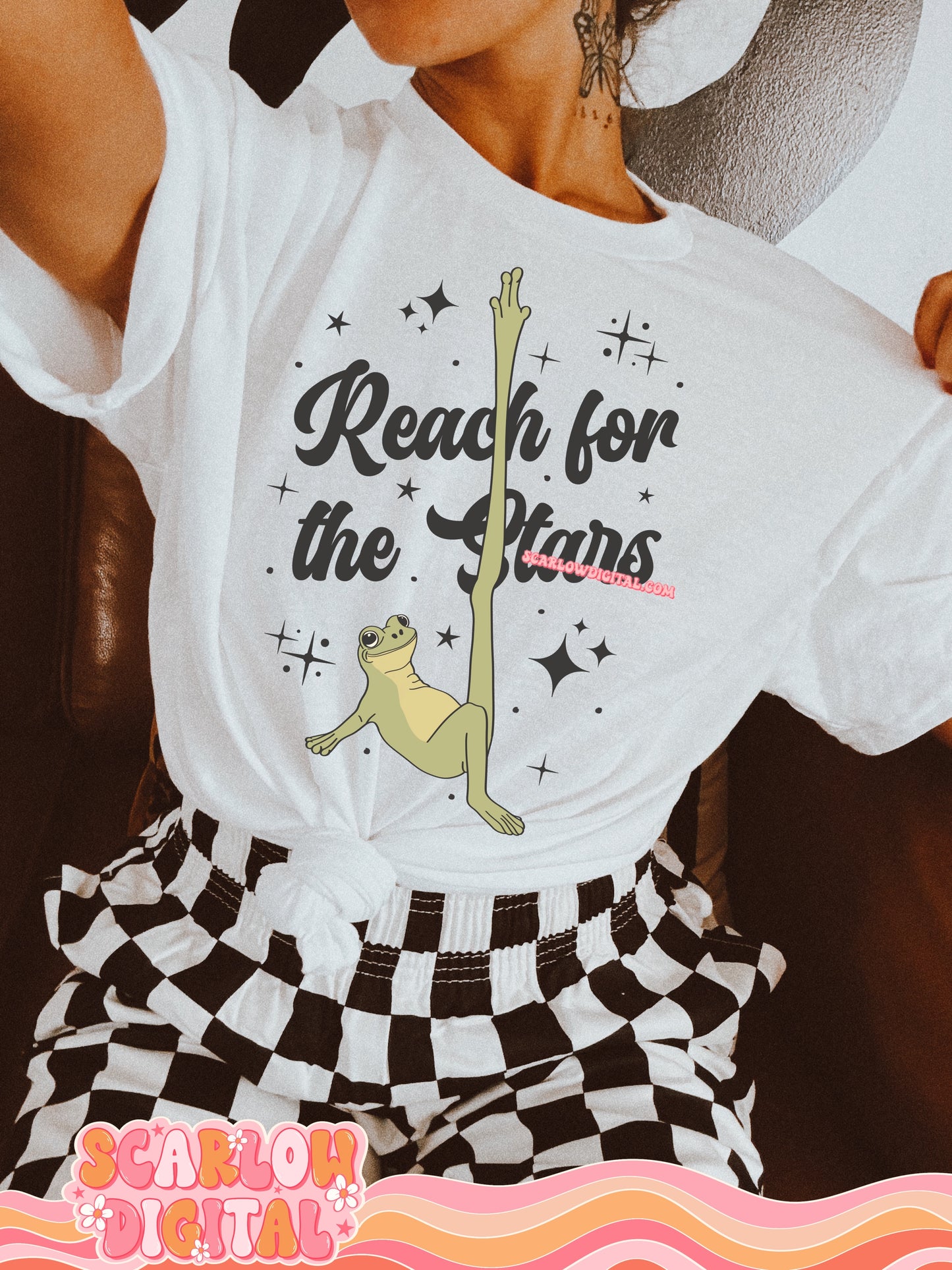 Reach For the Stars PNG Digital Design