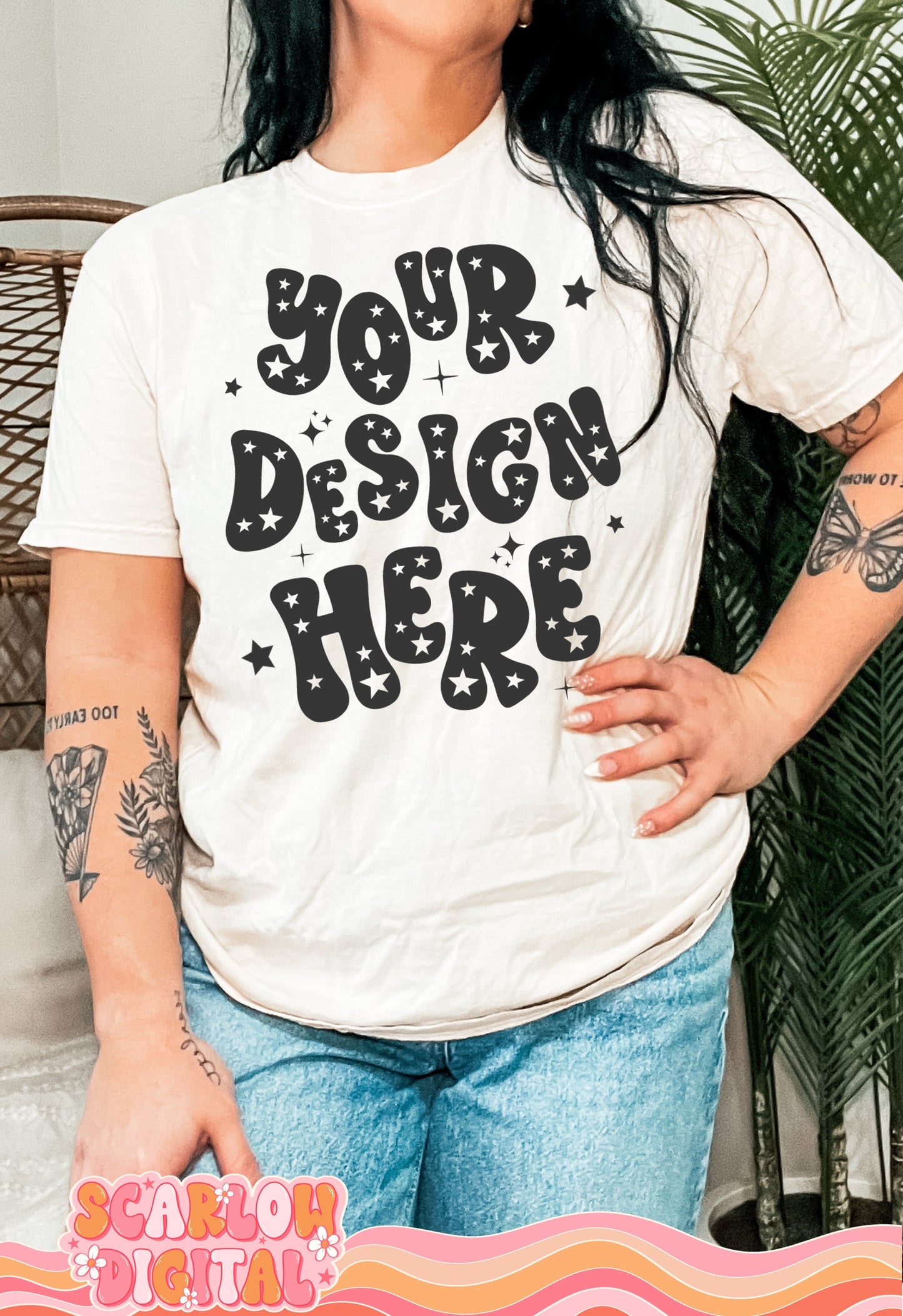 Comfort Colors White Tshirt Mockup