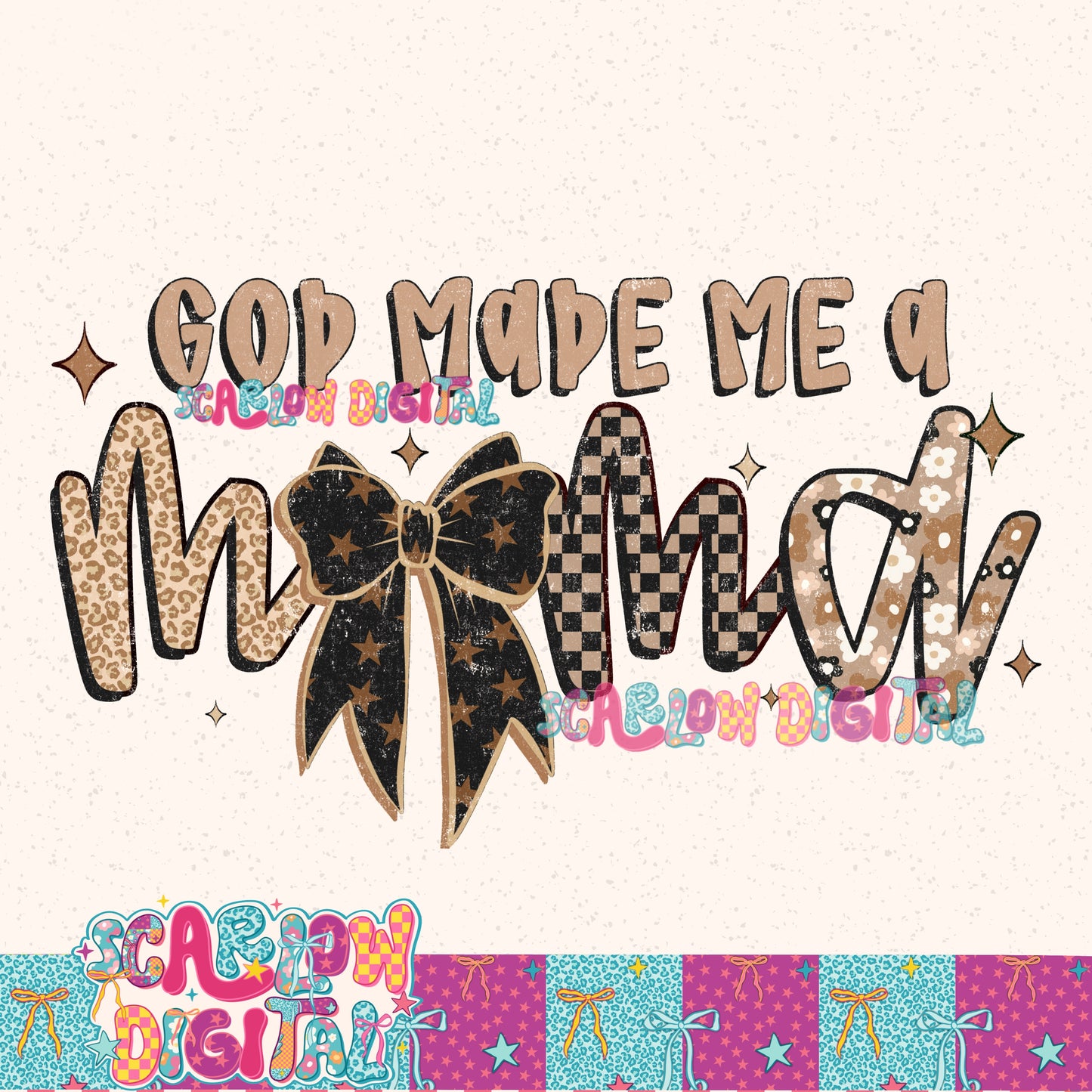 God Made Me a Mama PNG Digital Design