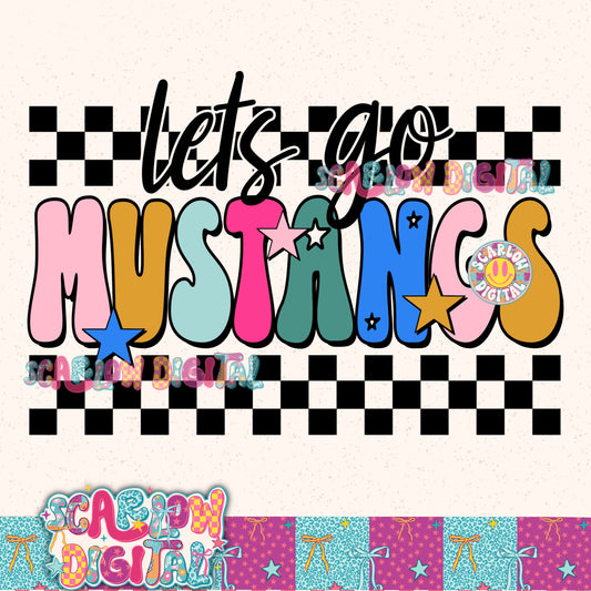 Mustangs PNG Digital Design