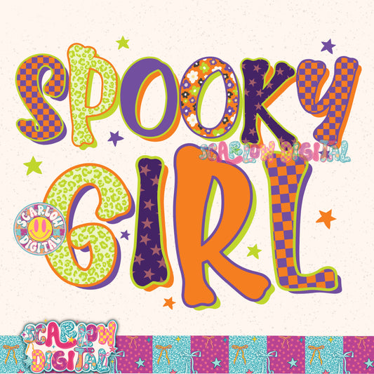 Spooky Girl PNG Digital Design