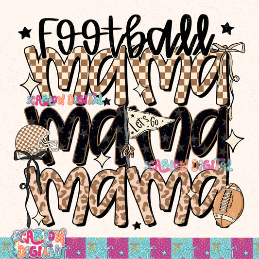 Football Mama PNG Digital Design