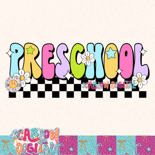 Preschool Back to School PNG Digital Design