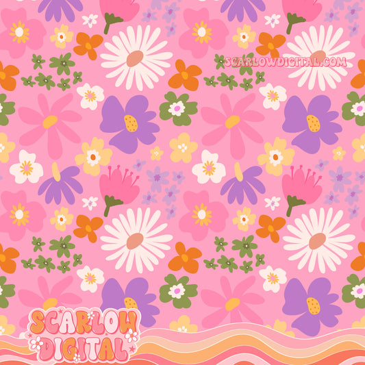 Flowers Seamless Pattern Digital Design