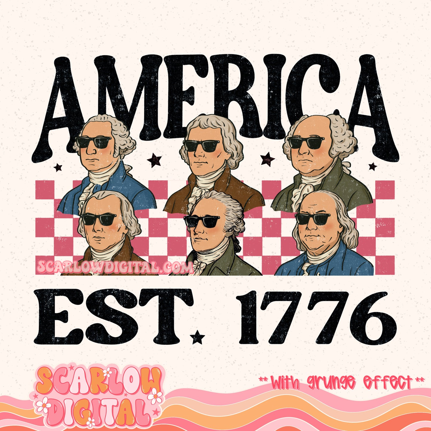 America 1776 PNG Digital Design