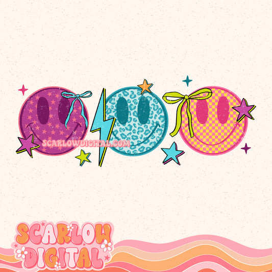 Happy Faces PNG Digital Design