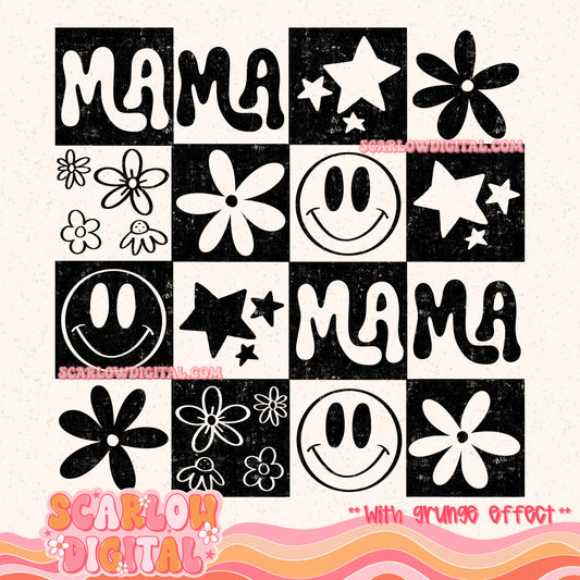 Checkered Mama PNG Digital Design