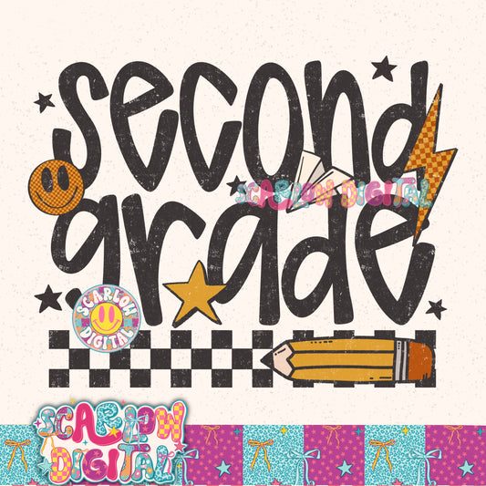 Second Grade PNG Digital Design