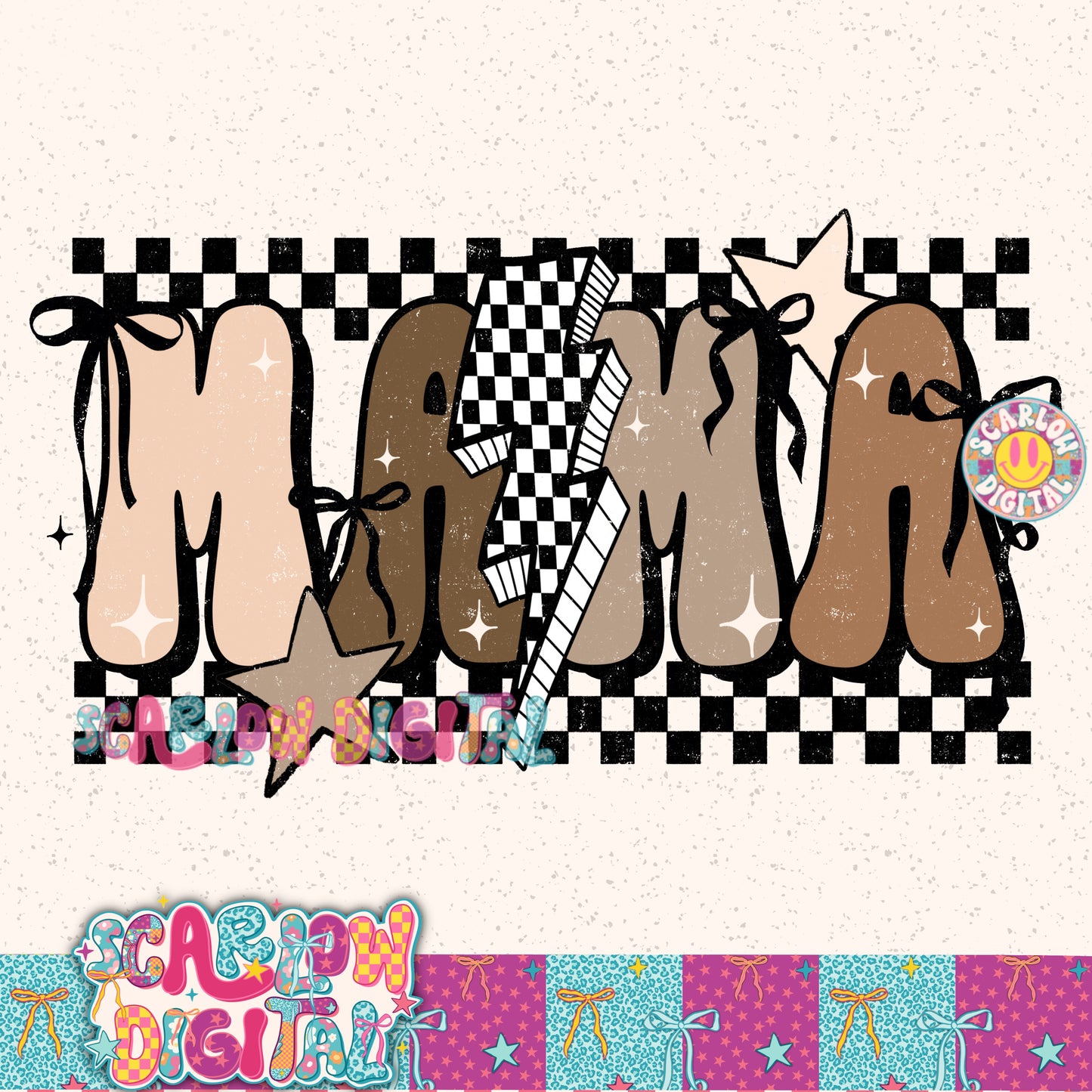 Brown Mama PNG Digital Design