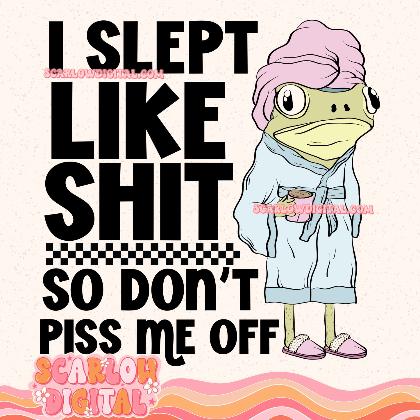 I Slept Like Shit So Don't Piss Me Off PNG Digital Design
