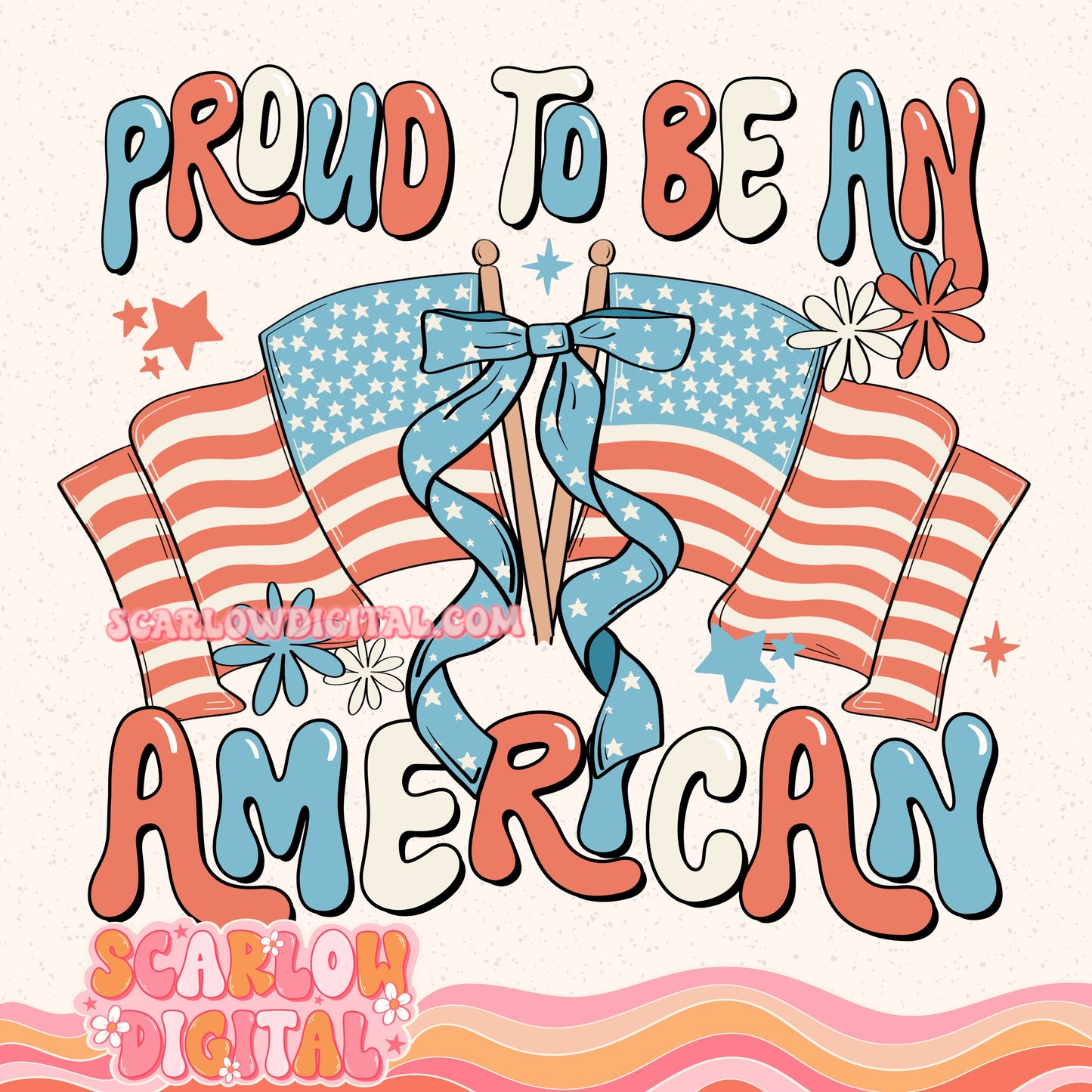 Proud to be an American PNG Digital Design