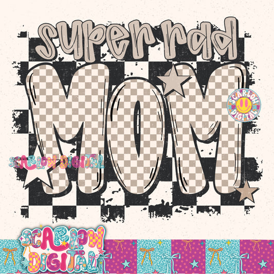 Super Rad Mom PNG Digital Design
