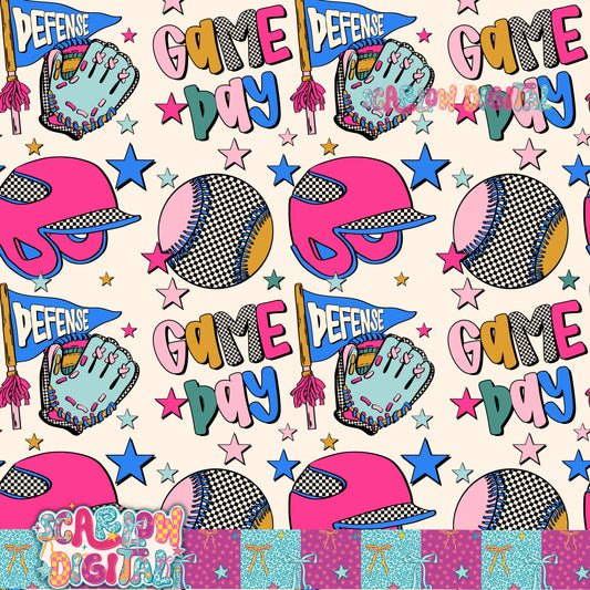 Retro Baseball or Softball PNG Digital Design With AND Without the Helmet's Face Cage