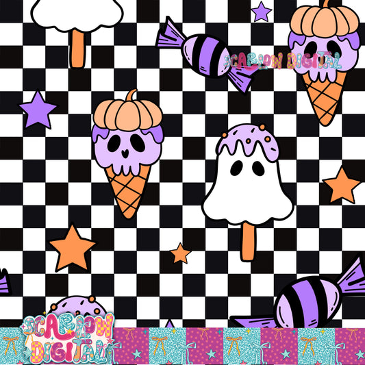 Halloween Seamless Pattern Digital Design